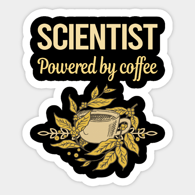 Powered By Coffee Scientist Sticker by lainetexterbxe49